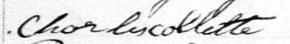 Signature de Charles Collette: 2 février 1878 Signature de Charles Collette: 2 février 1878