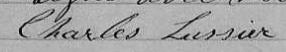 Signature de Charles Lussier: 26 mars 1865 Signature de Charles Lussier: 26 mars 1865