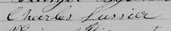 Signature de Charles Lussier: 6 février 1866 Signature de Charles Lussier: 6 février 1866