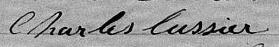 Signature de Charles Lussier: 7 février 1871 Signature de Charles Lussier: 7 février 1871