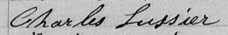 Signature de Charles Lussier: 24 février 1872 Signature de Charles Lussier: 24 février 1872