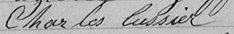 Signature de Charles Lussier: 17 avril 1875 Signature de Charles Lussier: 17 avril 1875