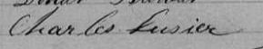 Signature de Charles Lussier: 17 août 1875 Signature de Charles Lussier: 17 août 1875