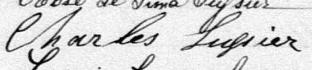 Signature de Charles Lussier: 4 novembre 1879 Signature de Charles Lussier: 4 novembre 1879