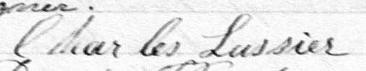 Signature de Charles Lussier: 7 mars 1880 Signature de Charles Lussier: 7 mars 1880