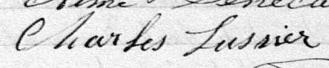 Signature de Charles Lussier: premier novembre 1881 Signature de Charles Lussier: premier novembre 1881