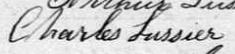 Signature de Charles Lussier: 3 janvier 1883 Signature de Charles Lussier: 3 janvier 1883
