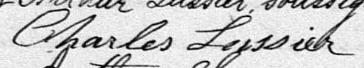 Signature de Charles Lussier: 18 février 1883 Signature de Charles Lussier: 18 février 1883