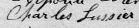 Signature de Charles Lussier: 31 décembre 1883 Signature de Charles Lussier: 31 décembre 1883