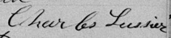 Signature de Charles Lussier: 31 juillet 1891 Signature de Charles Lussier: 31 juillet 1891