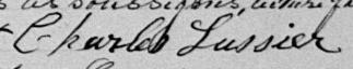 Signature de Charles Lussier: 22 février 1892 Signature de Charles Lussier: 22 février 1892