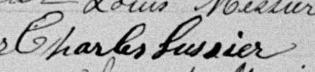 Signature de Charles Lussier: 29 avril 1892 Signature de Charles Lussier: 29 avril 1892