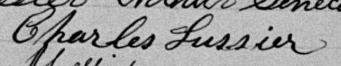 Signature de Charles Lussier: 15 juillet 1892 Signature de Charles Lussier: 15 juillet 1892