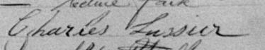 Signature de Charles Lussier: 20 décembre 1895 Signature de Charles Lussier: 20 décembre 1895