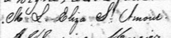 Signature de M. L. Eliza Saint-Amour: 5 août 1884 Signature de M. L. Eliza Saint-Amour: 5 août 1884