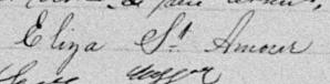 Signature de Eliza Saint-Amour: 13 mai 1894 Signature de Eliza Saint-Amour: 13 mai 1894