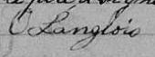 Signature de O Langlois: 14 septembre 1861 Signature de O Langlois: 14 septembre 1861