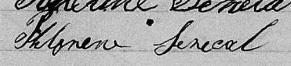 Signature de Philonene Senecal: 9 juillet 1872 Signature de Philonene Senecal: 9 juillet 1872