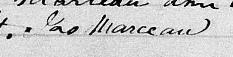 Signature de Jos Marceau: 15 novembre 1841 Signature de Jos Marceau: 15 novembre 1841