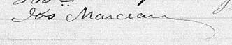Signature de Jos Marceau: 7 octobre 1842 Signature de Jos Marceau: 7 octobre 1842