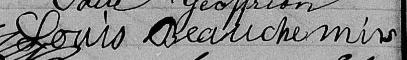 Signature de Louis Beauchemin: 24 octobre 1859 Signature de Louis Beauchemin: 24 octobre 1859