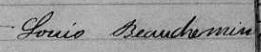Signature de Louis Beauchemin: 28 octobre 1862 Signature de Louis Beauchemin: 28 octobre 1862