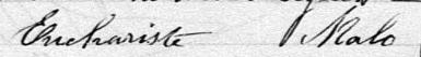 Signature de Euchariste Malo: 4 octobre 1881 Signature de Euchariste Malo: 4 octobre 1881