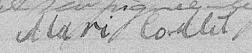 Signature de Mari Collet: 3 août 1840 Signature de Mari Collet: 3 août 1840