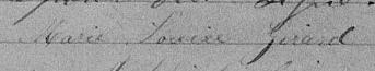 Signature de Marie Louise Girard: 16 août 1864 Signature de Marie Louise Girard: 16 août 1864