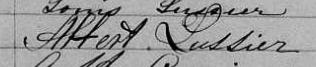 Signature de Albert Lussier: 26 septembre 1866 Signature de Albert Lussier: 26 septembre 1866
