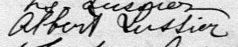 Signature de Albert Lussier: 31 mai 1879 Signature de Albert Lussier: 31 mai 1879