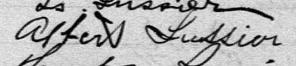 Signature de Albert Lussier: 29 octobre 1883 Signature de Albert Lussier: 29 octobre 1883