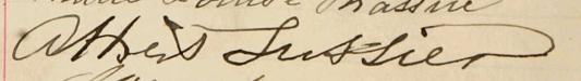 Signature de Albert Lussier: 16 juin 1900 Signature de Albert Lussier: 16 juin 1900