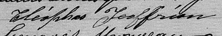 Signature de Cléophas Geoffrion: 8 février 1869 Signature de Cléophas Geoffrion: 8 février 1869