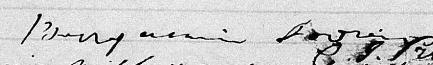 Signature de Benjamin Lavrein: 31 janvier 1843 Signature de Benjamin Lavrein: 31 janvier 1843