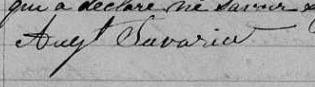 Signature de Augt Savariat: 12 octobre 1860 Signature de Augt Savariat: 12 octobre 1860