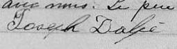 Signature de Charles Chaput: 16 septembre 1875 Signature de Charles Chaput: 16 septembre 1875