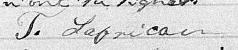 Signature de T. Labrican: 15 février 1844 Signature de T. Labrican: 15 février 1844