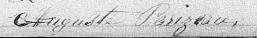 Signature de Auguste Parizeau: 15 février 1844 Signature de Auguste Parizeau: 15 février 1844