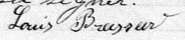 Signature de Louis Brassard: 22 février 1881 Signature de Louis Brassard: 22 février 1881