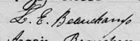 Signature de L. E. Beauchamp: 21 avril 1888 Signature de L. E. Beauchamp: 21 avril 1888