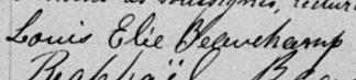 Signature de Louis Elie Beauchamp: 7 juin 1889 Signature de Louis Elie Beauchamp: 7 juin 1889