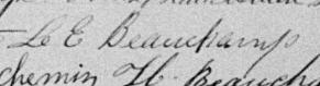 Signature de L E Beauchamp: 9 avril 1896 Signature de L E Beauchamp: 9 avril 1896