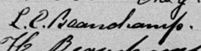 Signature de L. E. Beauchamp: 3 avril 1899 Signature de L. E. Beauchamp: 3 avril 1899