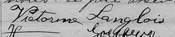 Signature de Victorine Langlois: 7 décembre 1873 Signature de Victorine Langlois: 7 décembre 1873