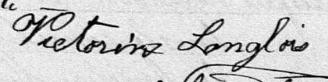 Signature de Victorine Langlois: 17 mars 1883 Signature de Victorine Langlois: 17 mars 1883