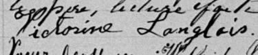 Signature de Victorine Langlois: 19 septembre 1893 Signature de Victorine Langlois: 19 septembre 1893