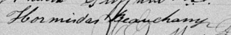 Signature de Hormisdas Beauchamp: 2 avril 1893 Signature de Hormisdas Beauchamp: 2 avril 1893