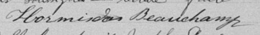 Signature de Hormisdas Beauchamp: 22 mars 1895 Signature de Hormisdas Beauchamp: 22 mars 1895