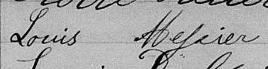 Signature de Louis Messier: 14 novembre 1874 Signature de Louis Messier: 14 novembre 1874